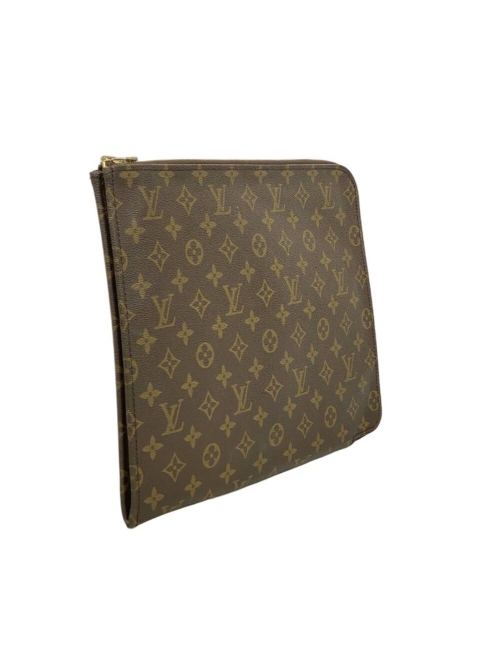 ★SOLD★ Louis Vuitton Clutch Monogram Poche Document Brown - Picture 2 of 8